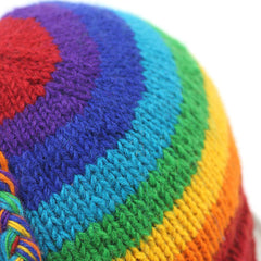 Chunky Rainbow Earflap Hat-Siesta Crafts