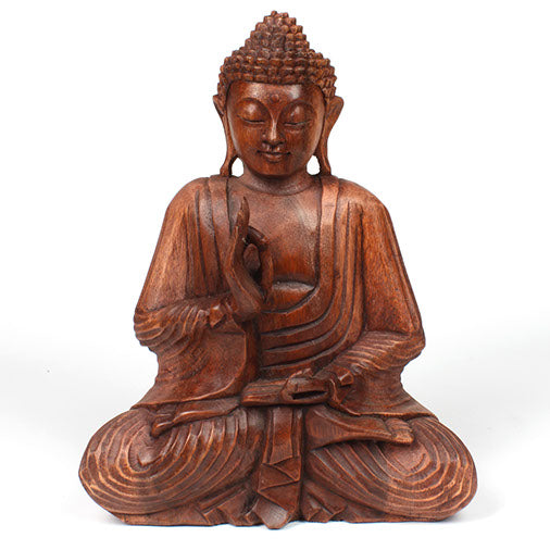 Large Handcarved Sitting Buddha-Siesta Crafts