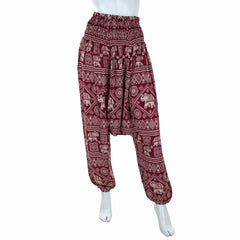 Elephant Print Ali Baba Trousers-Siesta Crafts