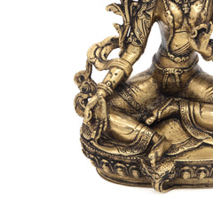 Brass Green Tara Statue No.391-Siesta Crafts