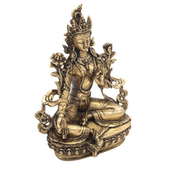Brass Green Tara Statue No.391-Siesta Crafts