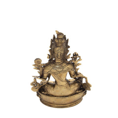 Brass Green Tara Statue No.391-Siesta Crafts