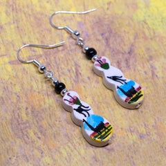 Circulos Llamas Earrings-Siesta Crafts