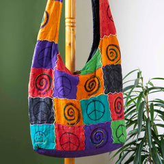 Peace Spiral Shoulder Bag-Siesta Crafts