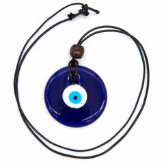 Large Glass Evil Eye Necklace-Siesta Crafts