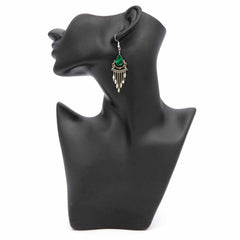 Metal Drop Earrings-Siesta Crafts