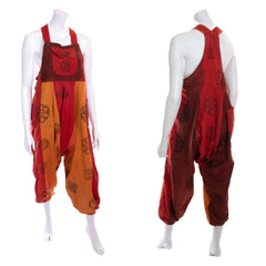 Block Print Harem Dungarees-Siesta Crafts