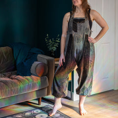 Block Print Harem Dungarees-Siesta Crafts