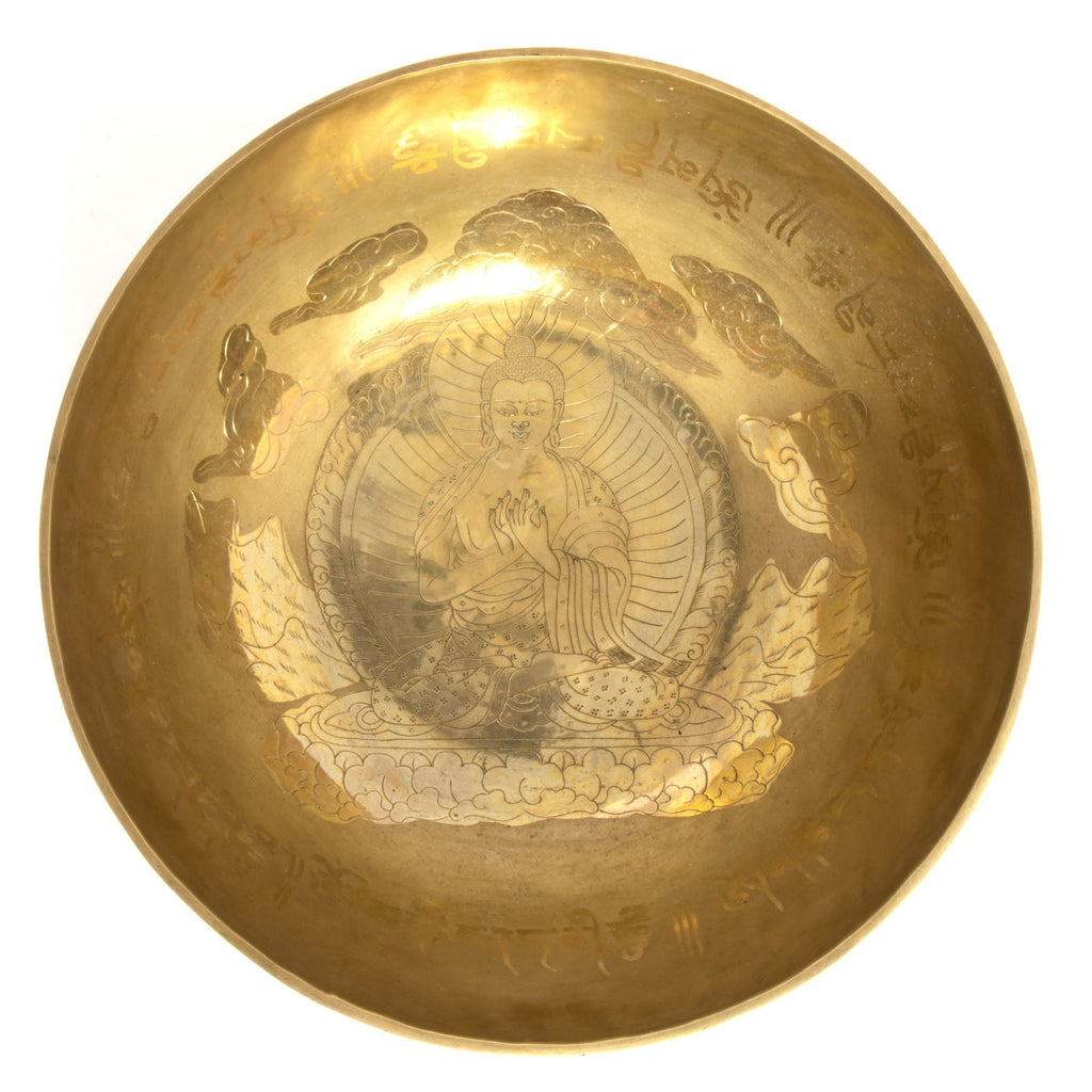 Special Etched Buddha Singing Bowl No. 6-Siesta Crafts