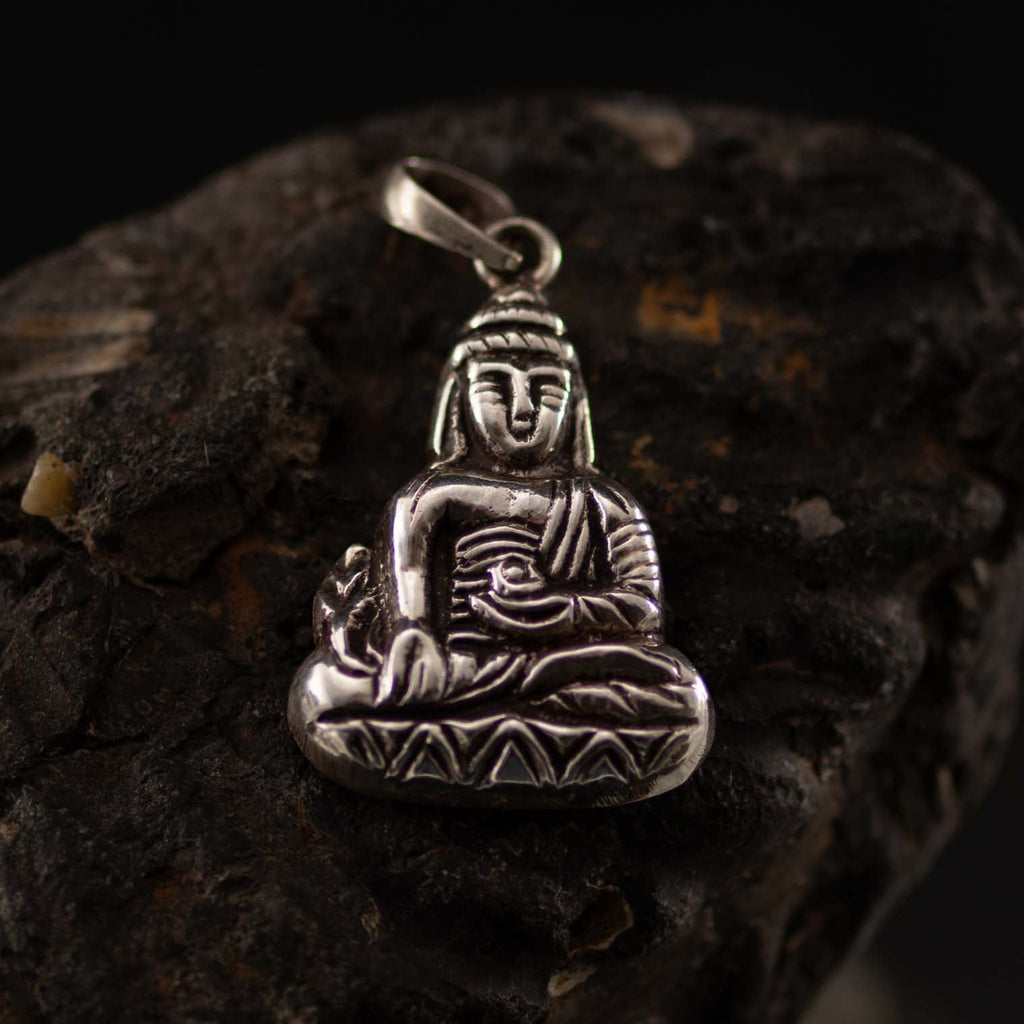 Buddha Nepalese Silver Pendant-Siesta Crafts