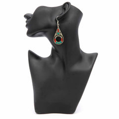 Metal Oval Earrings-Siesta Crafts