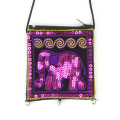 Sequin Elephant Purse-Siesta Crafts