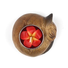 Curled Cat Tealight Holder-Siesta Crafts