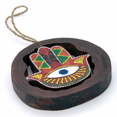 Dot Painted Cutaway Hand of Fatima-Siesta Crafts