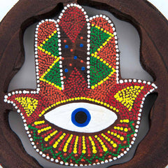 Dot Painted Cutaway Hand of Fatima-Siesta Crafts