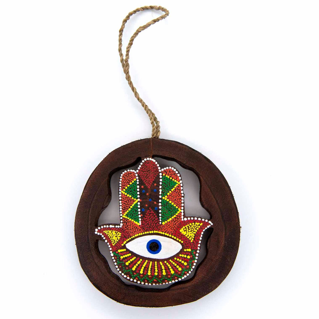 Dot Painted Cutaway Hand of Fatima-Siesta Crafts