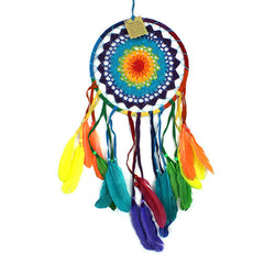 Extra Large Rainbow Crochet Dreamcatcher-Siesta Crafts