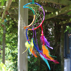Rainbow Crescent Moon Dreamcatcher-Siesta Crafts