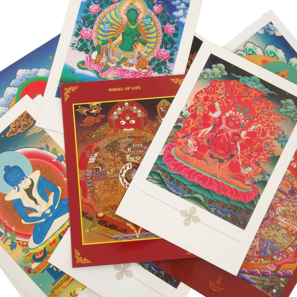 Buddhist Themed Postcards from Nepal (10 Pack)-Siesta Crafts