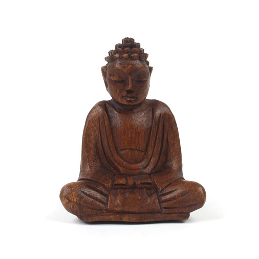 Small Handcarved Sitting Buddha-Siesta Crafts