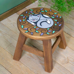 Curled Cat Stool-Siesta Crafts