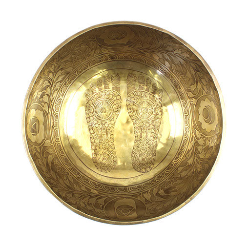 Buddha Footprint Artisan Bowl no.143-Siesta Crafts