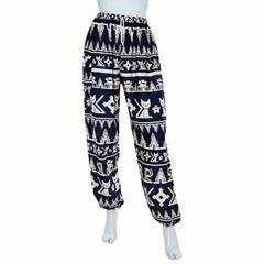 Drawstring Cat Print Trousers-Siesta Crafts