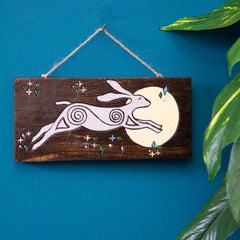 Dark Hare and Moon Plaque-Siesta Crafts