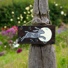 Dark Hare and Moon Plaque-Siesta Crafts