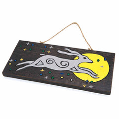 Dark Hare and Moon Plaque-Siesta Crafts