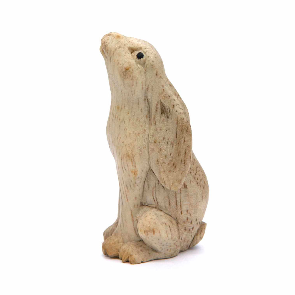 Moon Gazing Hare Woodcarving - Mini-Siesta Crafts