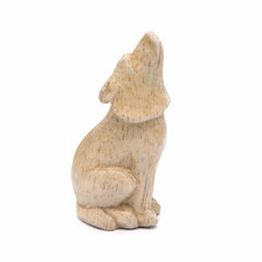 Mini Howling Wolf Woodcarving-Siesta Crafts