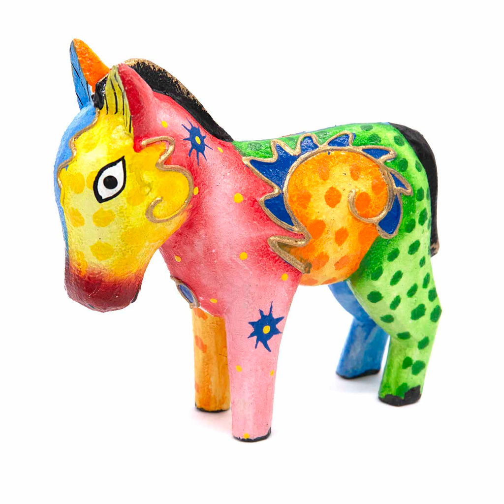 Psychedelic Donkey Woodcarving-Siesta Crafts