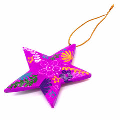 Painted Star Hanging Decoration-Siesta Crafts