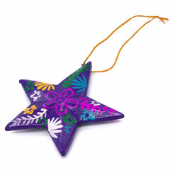 Painted Star Hanging Decoration-Siesta Crafts