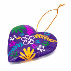 Painted Heart Hanging Decoration-Siesta Crafts