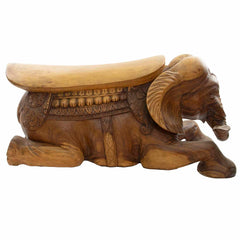 Festival Decorated Elephant Bench - Beads-Siesta Crafts