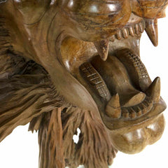 Carved Lion Head In Roots-Siesta Crafts