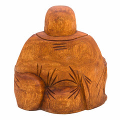 Laughing Buddha Woodcarving 30cm-Siesta Crafts