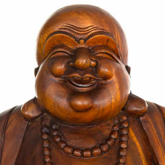 Laughing Buddha Woodcarving 50cm-Siesta Crafts