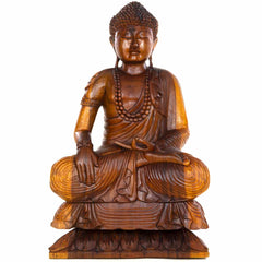 Carved Sitting Buddha 80cm-Siesta Crafts