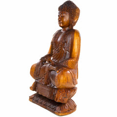 Carved Sitting Buddha 80cm-Siesta Crafts