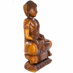 Carved Sitting Buddha 80cm-Siesta Crafts