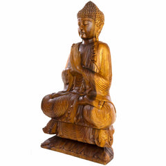 Carved Sitting Buddha 80cm-Siesta Crafts