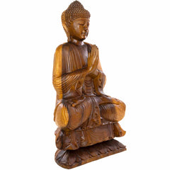 Carved Sitting Buddha 80cm-Siesta Crafts