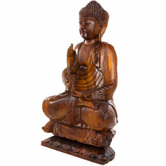 Carved Sitting Buddha 80cm-Siesta Crafts