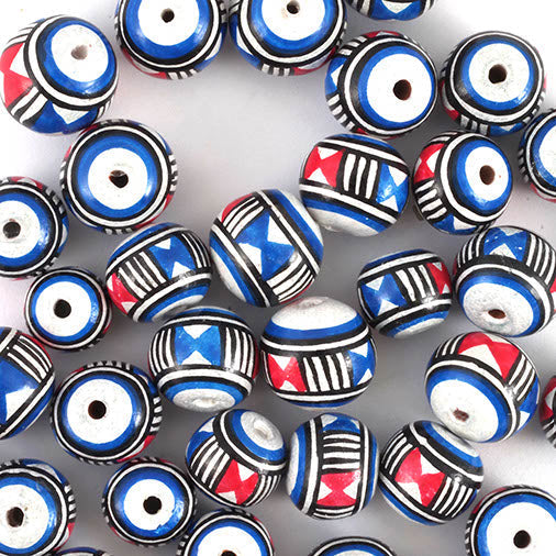 Blue, Red and White Mini Ball Bead-Siesta Crafts