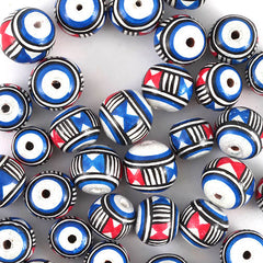 Blue, Red and White Mini Ball Bead-Siesta Crafts