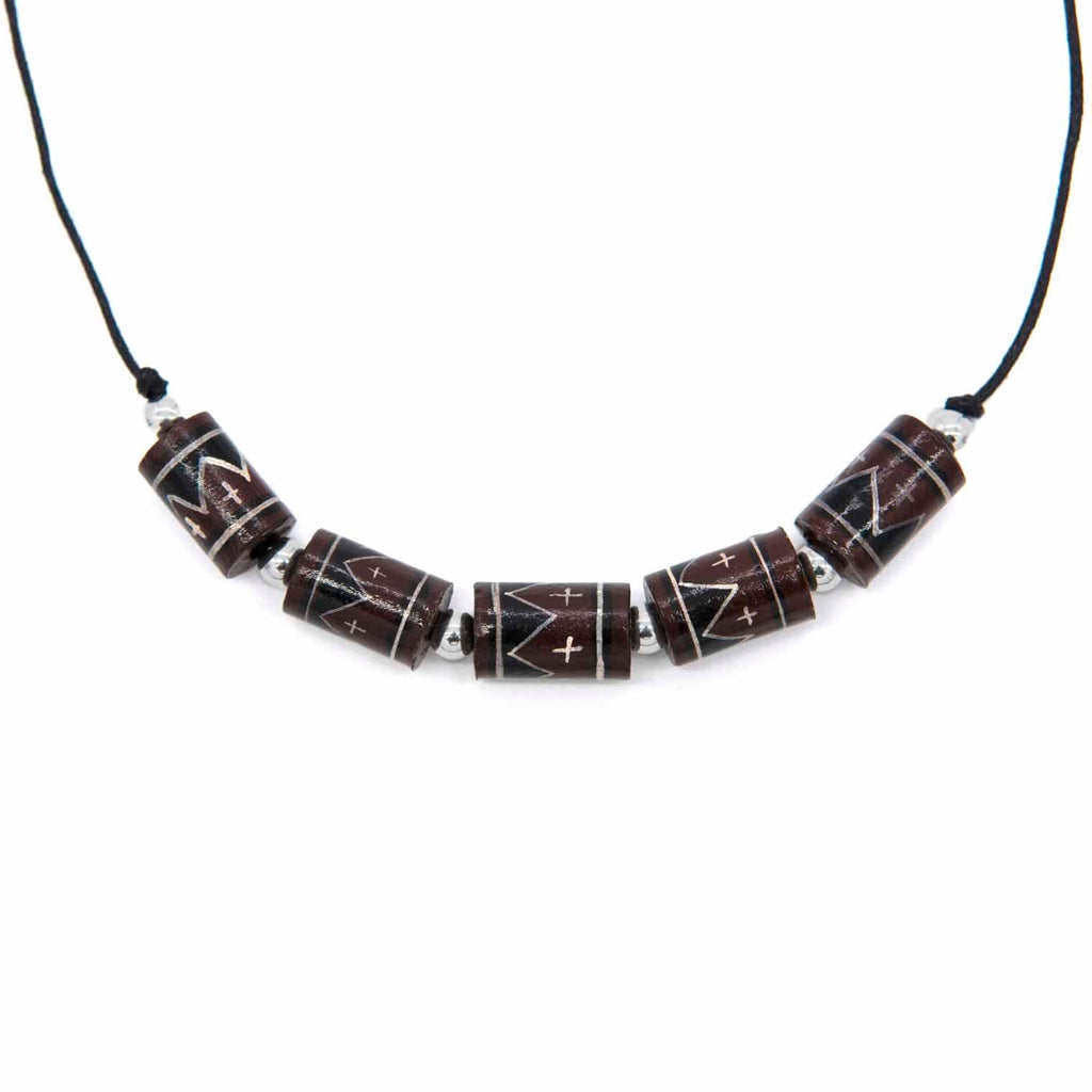 Brown Mountain Bead Necklace-Siesta Crafts