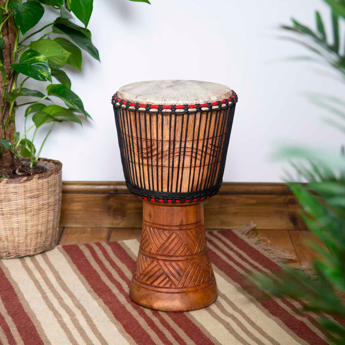 Large Ghanaian Djembe Drum (10.5